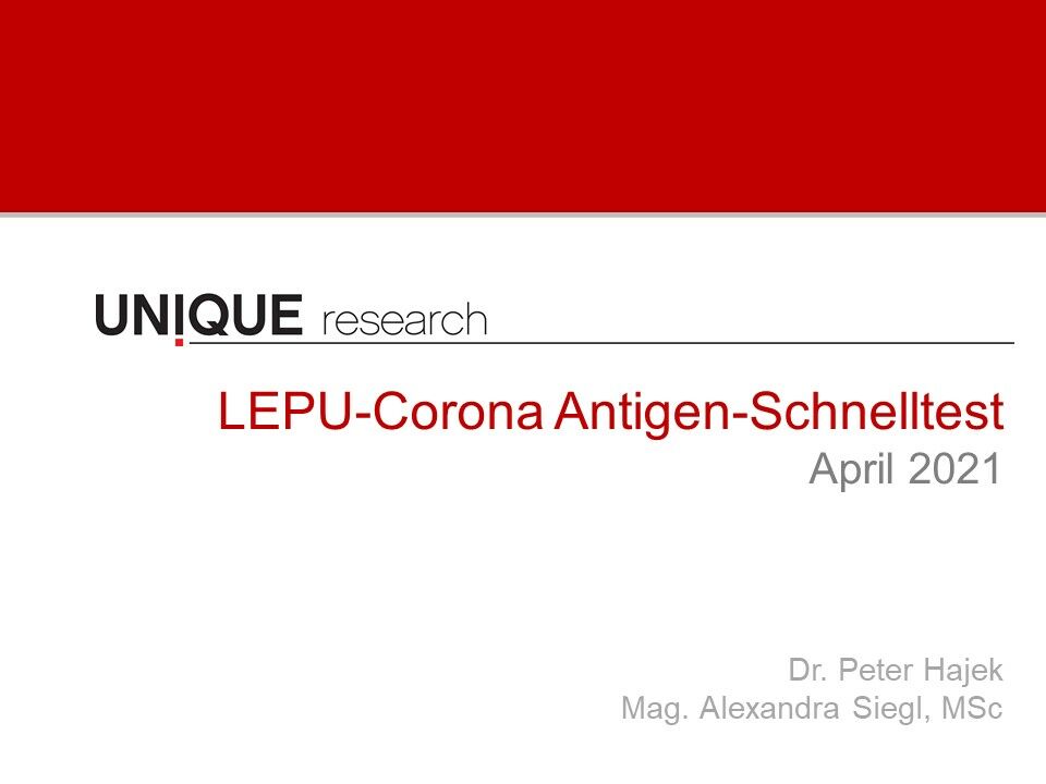 UNIIQUE research - LEPU-Corona Antigen-Schnelltest